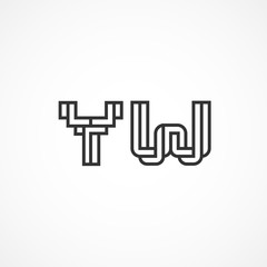 Initial Letter YW Logo Template Vector Design