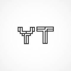 Initial Letter YT Logo Template Vector Design