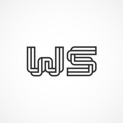 Initial Letter WS Logo Template Vector Design