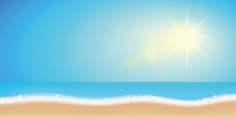 Fototapeta na wymiar sonnenschein am strand hintergrund