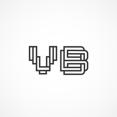 Initial Letter VB Logo Template Vector Design