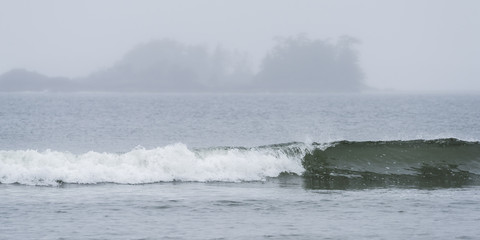 Waves in the ocean, Cox Bay Beach, Pacific Rim National Park, Vancouver Island, British Columbia, Canada