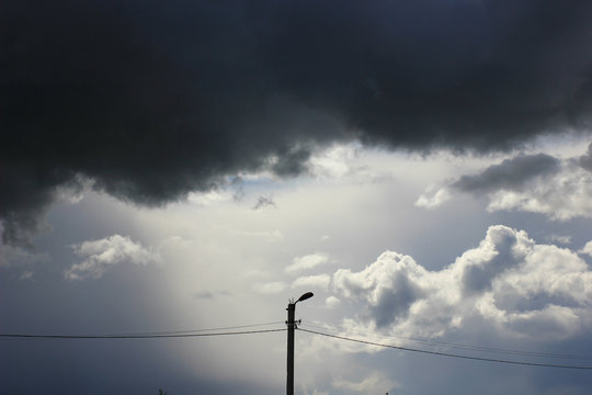 dark clouds in the sky