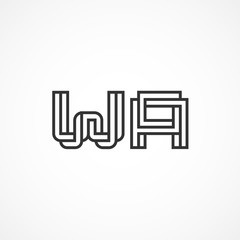 Initial Letter WA Logo Template Vector Design