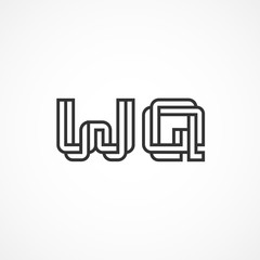 Initial Letter WQ Logo Template Vector Design