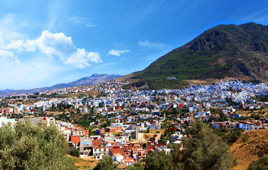 View of one of the most beautiful cities and typical landscape of El Jebha village, Al Hoceima, Morocco.