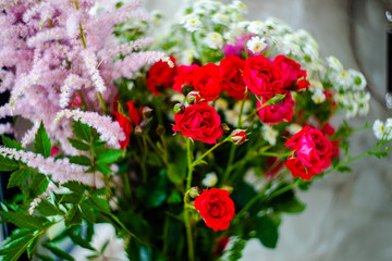 Sweet bouquet of different colors