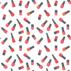 Nail polish bottles seamless pattern