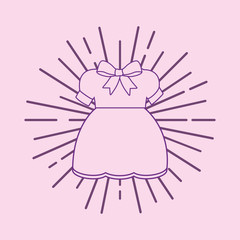 anime dress costume icon over pink background, colorful line design. vector illustration