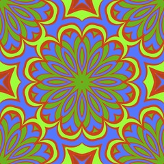 Seamless vintage , floral style geometric pattern. Vector illustration. For design, wallpaper, background