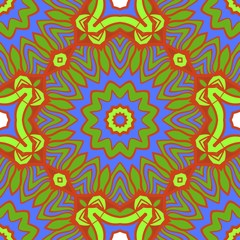 Seamless vector pattern. Geometric floral ornament. For Interior decoration, wallpaper, presentation, fashion design.