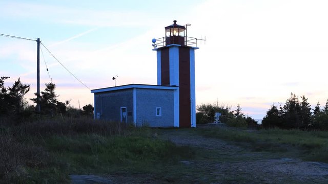 Timelapse of Point Prim Lighthouse in Digby, Nova Scotia 4K