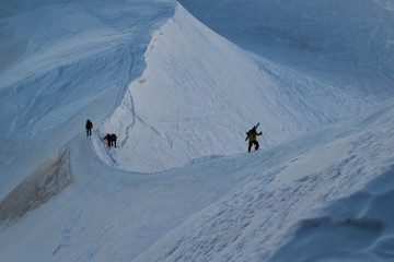 Hiking Skiing at the Alps Chamonix Mont Blanc