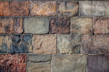 full frame of empty brick wall background