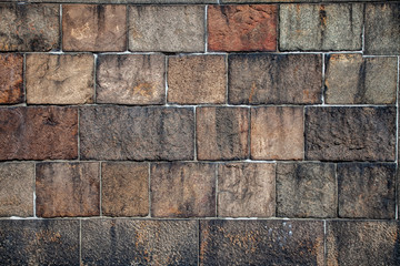 full frame of empty brick wall background