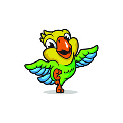 Parrot Mascot Design Vector