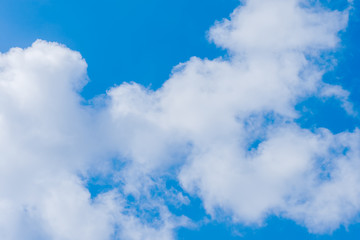 Blue sky with clouds, in the afternoon