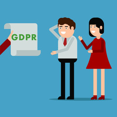 Fototapeta premium Notification of people about the GDPR