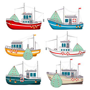 Fishing boats set