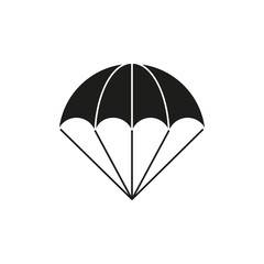Parachute of black icon