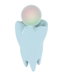 Tooth and sphere. 3d illustration