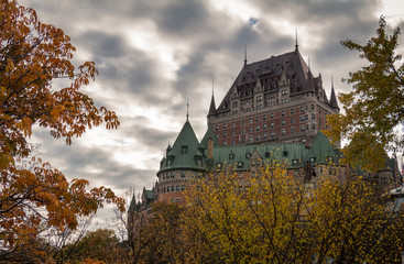 Fairmont Le Château Frontenac in Autumn Quebec City Canada