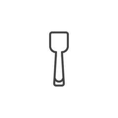 Ice cream scoop outline icon. linear style sign for mobile concept and web design. Spoon for ice cream simple line vector icon. Symbol, logo illustration. Pixel perfect vector graphics