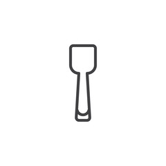 Ice cream scoop outline icon. linear style sign for mobile concept and web design. Spoon for ice cream simple line vector icon. Symbol, logo illustration. Pixel perfect vector graphics