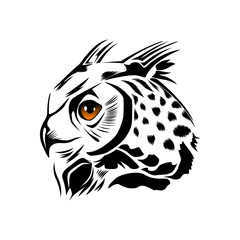 Owl in the form of a tattoo
