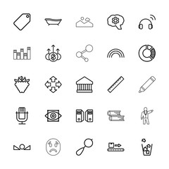 Collection of 25 web outline icons