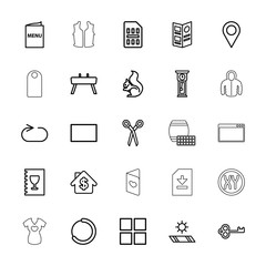 Collection of 25 template outline icons