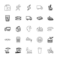 Collection of 25 fast outline icons
