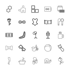 Collection of 25 pattern outline icons