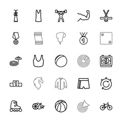 Collection of 25 sport outline icons