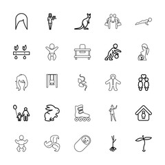 Collection of 25 young outline icons
