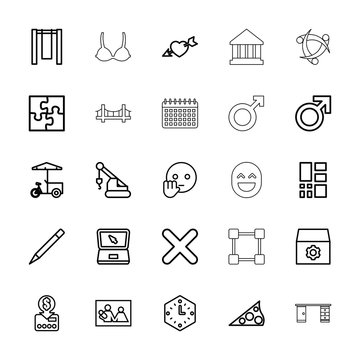 Collection of 25 concept outline icons