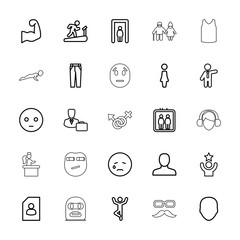 Collection of 25 man outline icons