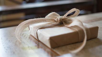 Gift on a table