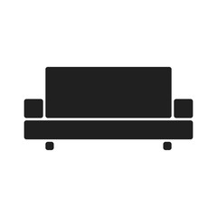 sofa flat icon on white background