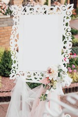 wedding decor in light colors
