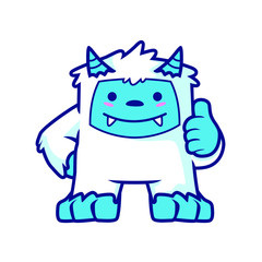 Yeti Mascot Design Vector