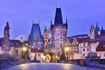 Fototapeten Prag Prag bei Nacht  © wosz76