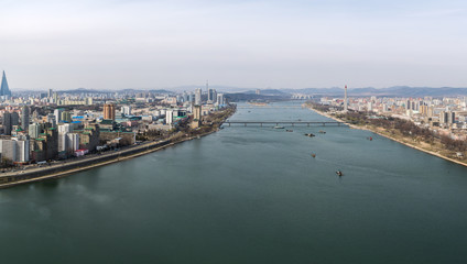 Fototapeta premium Pyongyang north korean capital skyline panorama