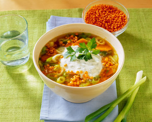 Linsen Möhren Suppe
