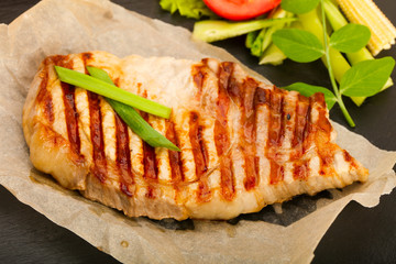 Grilled pork cutlet