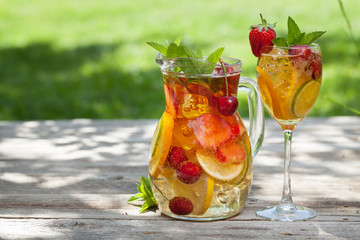 Homemade lemonade or sangria