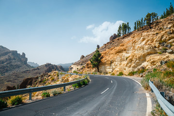 Highland highway in Tenerife, Canary Island, Spain