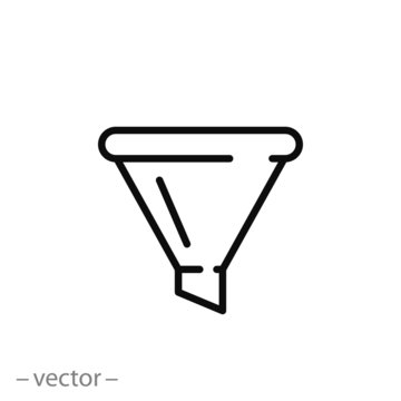 funnel for water icon vector