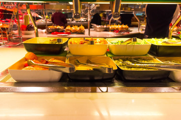 Dining Room Buffet aboard the luxury abstract cruise ship