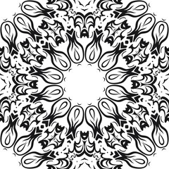 Seamless Floral pattern. Art-deco Geometric background. Modern graphic design. Vector illustration. For print, fashion